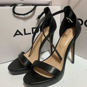 ALDO Elegant Black Strappy Heels